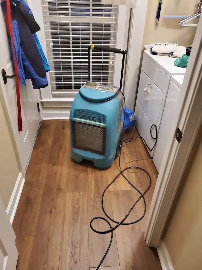 Commercial dehumidifier deployed for Flood Damage Cleanup in North Bend